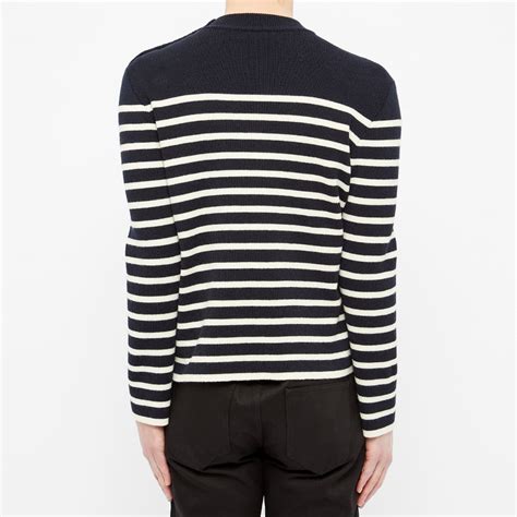 celine crew neck|CREW NECK SWEATER IN STRIPED RIBBED .